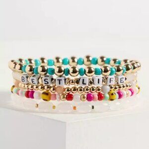 Torrid - Best Life Friendship Bracelet in Gold and Multi Colours​